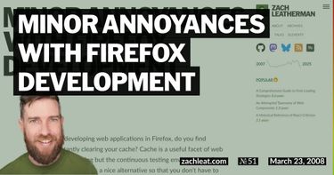 Minor Annoyances with Firefox Development