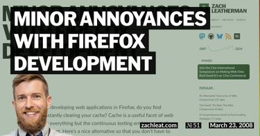 Minor Annoyances with Firefox Development