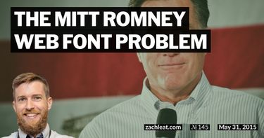 The Mitt Romney Web Font Problem