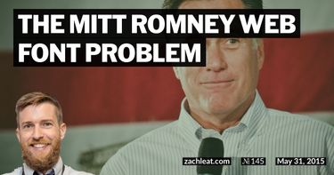 The Mitt Romney Web Font Problem