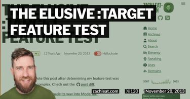The Elusive :target Feature Test