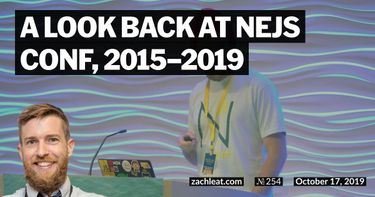 A look back at NEJS CONF, 2015–2019