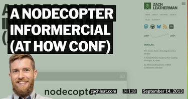 A Nodecopter Informercial (at HOW Conf)