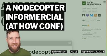 A Nodecopter Informercial (at HOW Conf)