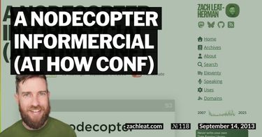 A Nodecopter Informercial (at HOW Conf)