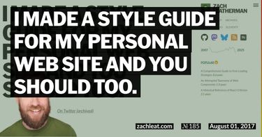 I made a style guide for my personal web site and you should too.