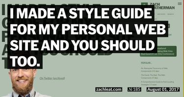 I made a style guide for my personal web site and you should too.