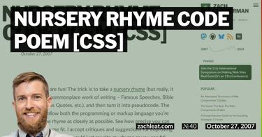 Nursery Rhyme Code Poem [CSS]