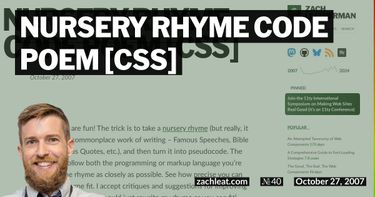 Nursery Rhyme Code Poem [CSS]