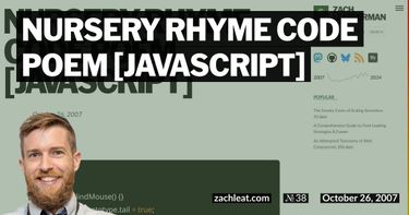 Nursery Rhyme Code Poem [JavaScript]