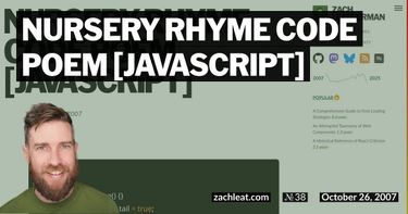 Nursery Rhyme Code Poem [JavaScript]