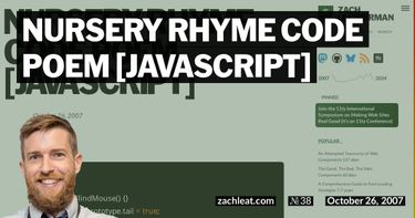 Nursery Rhyme Code Poem [JavaScript]