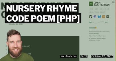 Nursery Rhyme Code Poem [PHP]