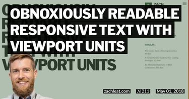 Obnoxiously Readable Responsive Text with Viewport Units