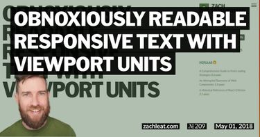 Obnoxiously Readable Responsive Text with Viewport Units