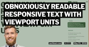 Obnoxiously Readable Responsive Text with Viewport Units