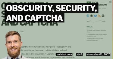 Obscurity, Security, and Captcha