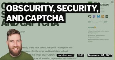 Obscurity, Security, and Captcha