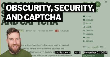 Obscurity, Security, and Captcha