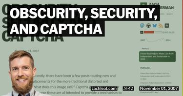 Obscurity, Security, and Captcha