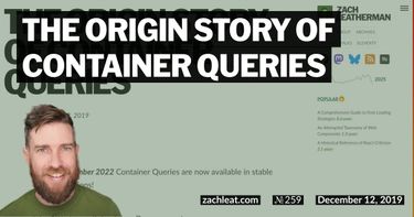 The Origin Story of Container Queries