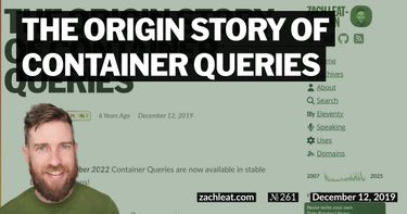 The Origin Story of Container Queries