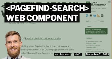 pagefind-search Web Component