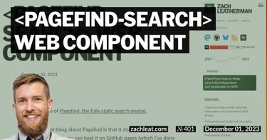 pagefind-search Web Component