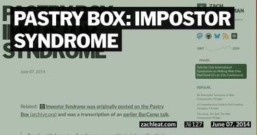 Pastry Box: Impostor Syndrome