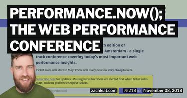 performance.now(); the Web Performance Conference