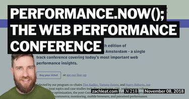 performance.now(); the Web Performance Conference