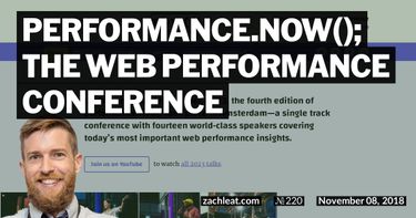 performance.now(); the Web Performance Conference
