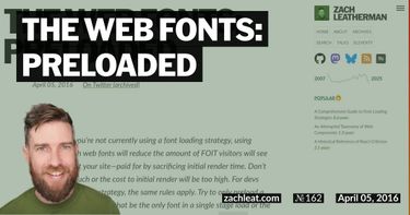 The Web Fonts: Preloaded