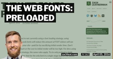 The Web Fonts: Preloaded