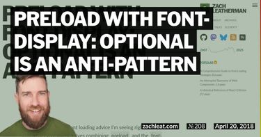 preload with font-display: optional is an Anti-pattern