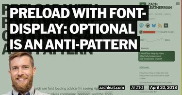 preload with font-display: optional is an Anti-pattern