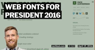 Web Fonts for President 2016