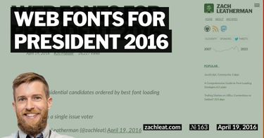 OpenGraph image for https://www.zachleat.com/web/president-web-font/