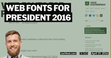 Web Fonts for President 2016