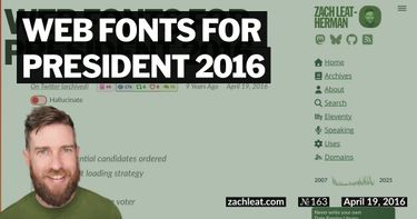 Web Fonts for President 2016