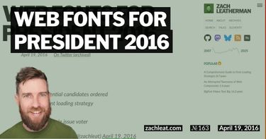 OpenGraph image for https://www.zachleat.com/web/president-web-font/