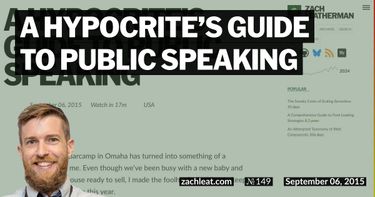 A Hypocrite’s Guide to Public Speaking