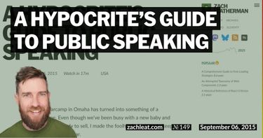 A Hypocrite’s Guide to Public Speaking