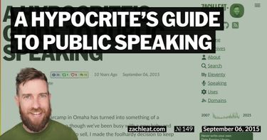 A Hypocrite’s Guide to Public Speaking