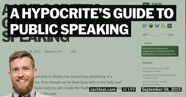 A Hypocrite’s Guide to Public Speaking