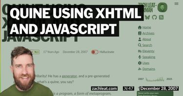 Quine using XHTML and JavaScript