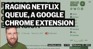 Raging Netflix Queue, a Google Chrome Extension