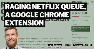 Raging Netflix Queue, a Google Chrome Extension