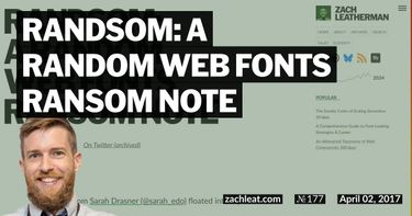 Randsom: A Random Web Fonts Ransom Note