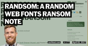 Randsom: A Random Web Fonts Ransom Note